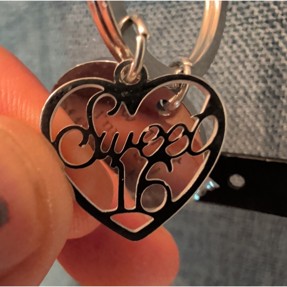 Sweet 16 Funny Keychain Silver Tone Birthday Gift ..I Officially Know Everything - Picture 13 of 16